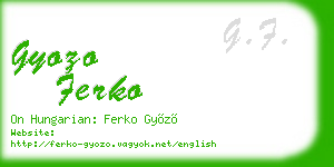 gyozo ferko business card